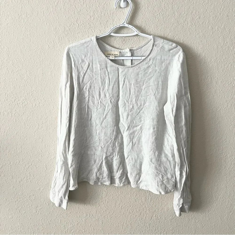 Cloth & Stone Womens Tunic Shirt Top Rayon Size S  Back Buttons